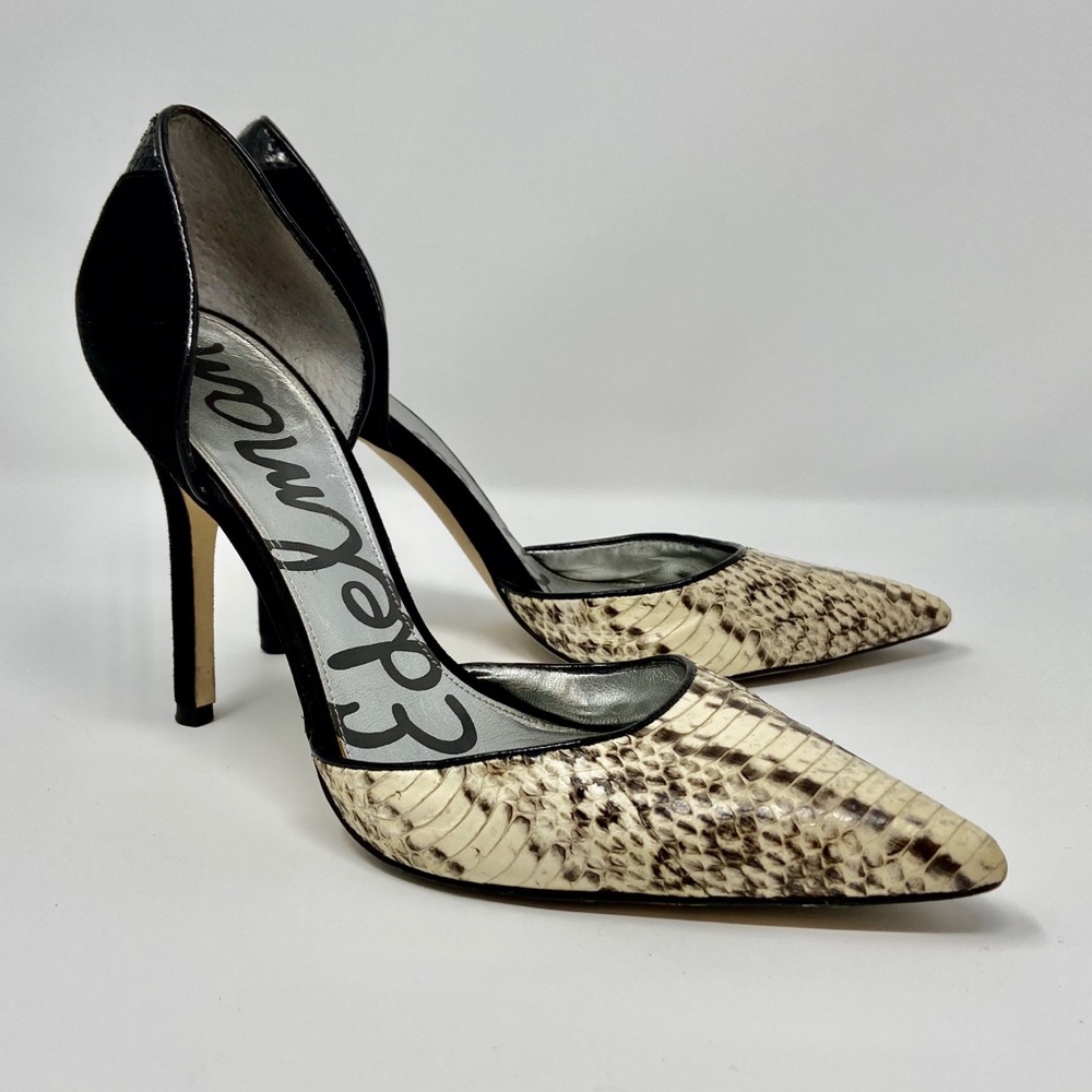 Sam Edelman Delilah Snakeskin Leather d'Orsey Pump